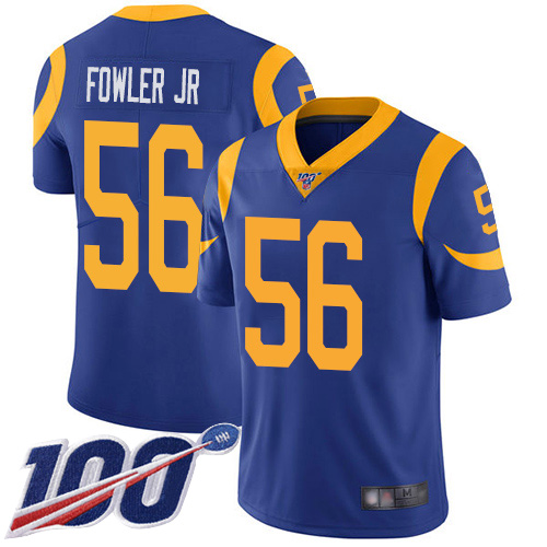 Los Angeles Rams Limited Royal Blue Men Dante Fowler Jr Alternate Jersey NFL Football 56 100th Season Vapor Untouchable